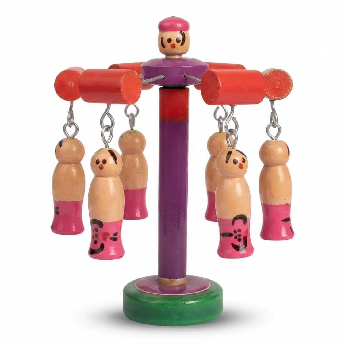Wooden Traditional Merry Go Round Toy for Kids Balancing Wooden Balancing Toy Carousel Toy for Kids Merry Go Round Toy for Babies Pack of 1