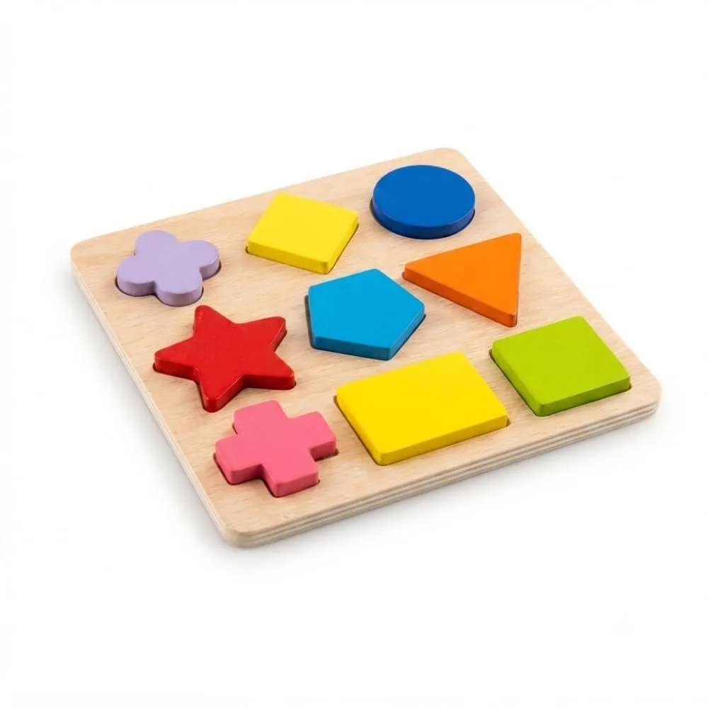 Shape Matching Toy Wooden Preschool Educational Puzzle for Kids Learn Color and Recognition Board Toys Perfect for Developing Creativity Multi Color Pack of 1