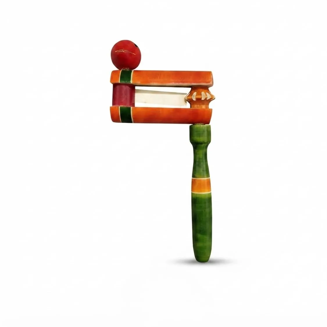 Wooden Wara Wara Rattle Toy for Babies and Toddlers | Traditional Handmade Wooden Shaker Toy with Gentle Sound | Safe Grip Sensory Activity Toy for Early Learning, Hand-Eye Coordination & Playtime