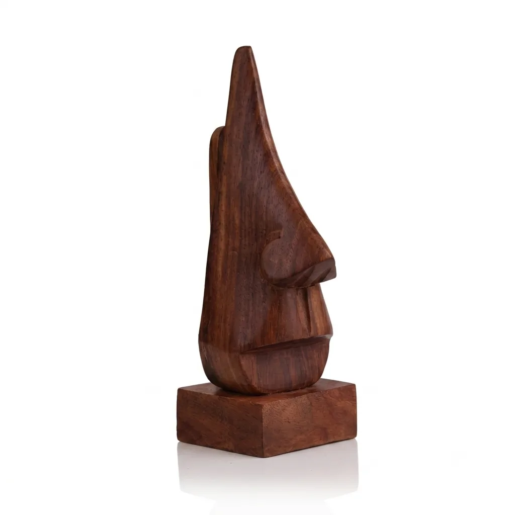 Handmade Wooden Spectacle Holder Stand | Nose-Shaped Eyeglass Display with Moustache Showpiece | Unique Eyewear Organizer for Home, Office, or Gift | Wooden Eyeglass Holder pack of 1