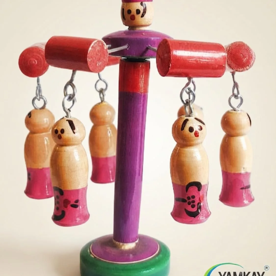 Wooden Traditional Merry Go Round Toy for Kids Balancing Wooden Balancing Toy Carousel Toy for Kids Merry Go Round Toy for Babies Pack of 1