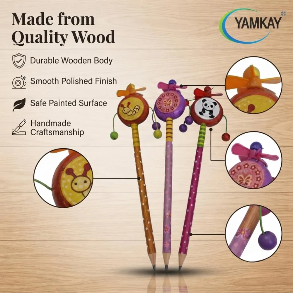 Wooden Cartoon Shape Animals Design Pencil Set for Kids, Cute Animal Printed Wooden Pencils for Drawing, Writing, Sketching & School Use, Fun Stationery Gift for Boys and Girls, Creative Learning Supplies