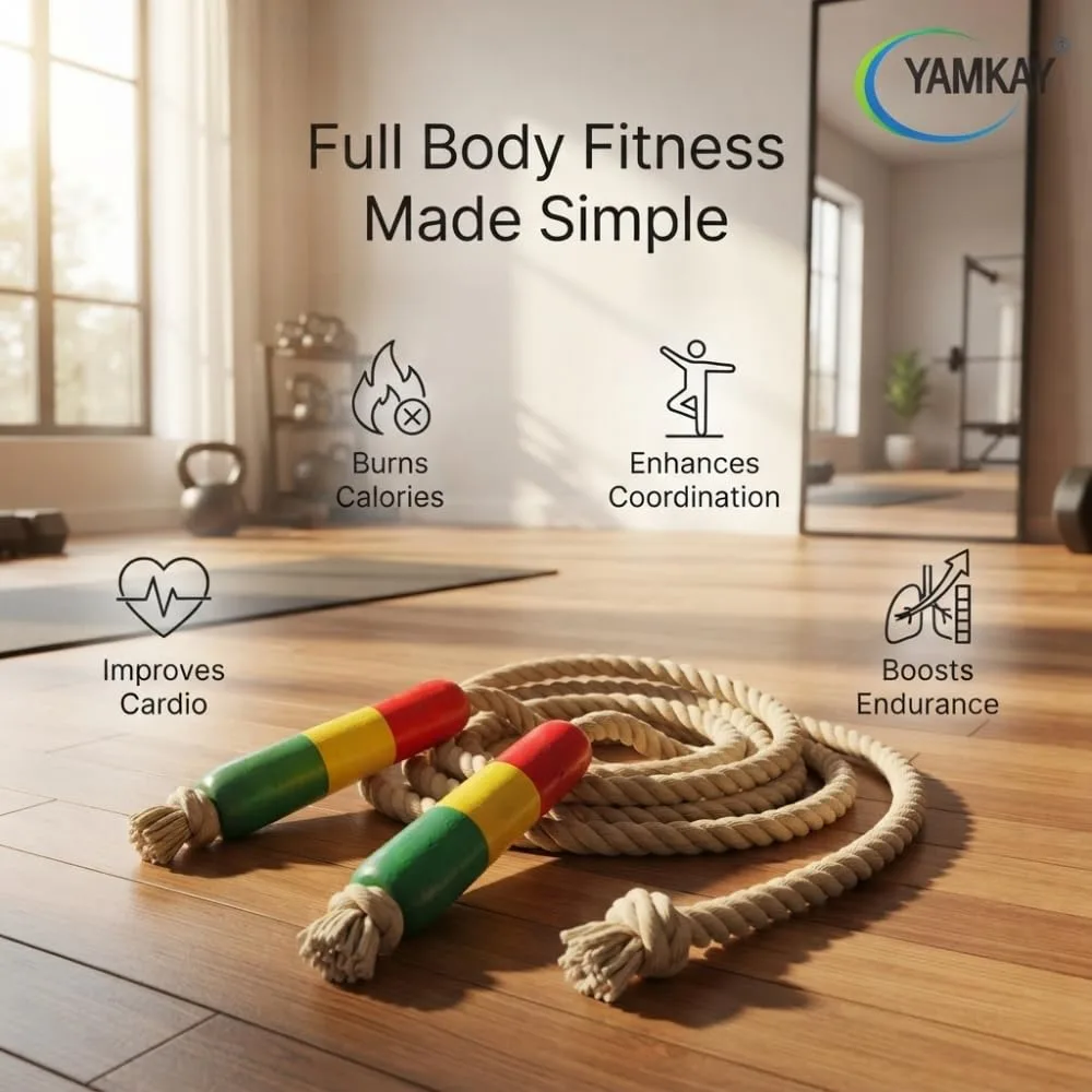 Skipping Rope for Kids & Adults, Adjustable Jump Rope with Comfortable Handles, Lightweight Exercise Rope for Indoor & Outdoor Fitness, Cardio Training, Fun Play, Agility & Coordination