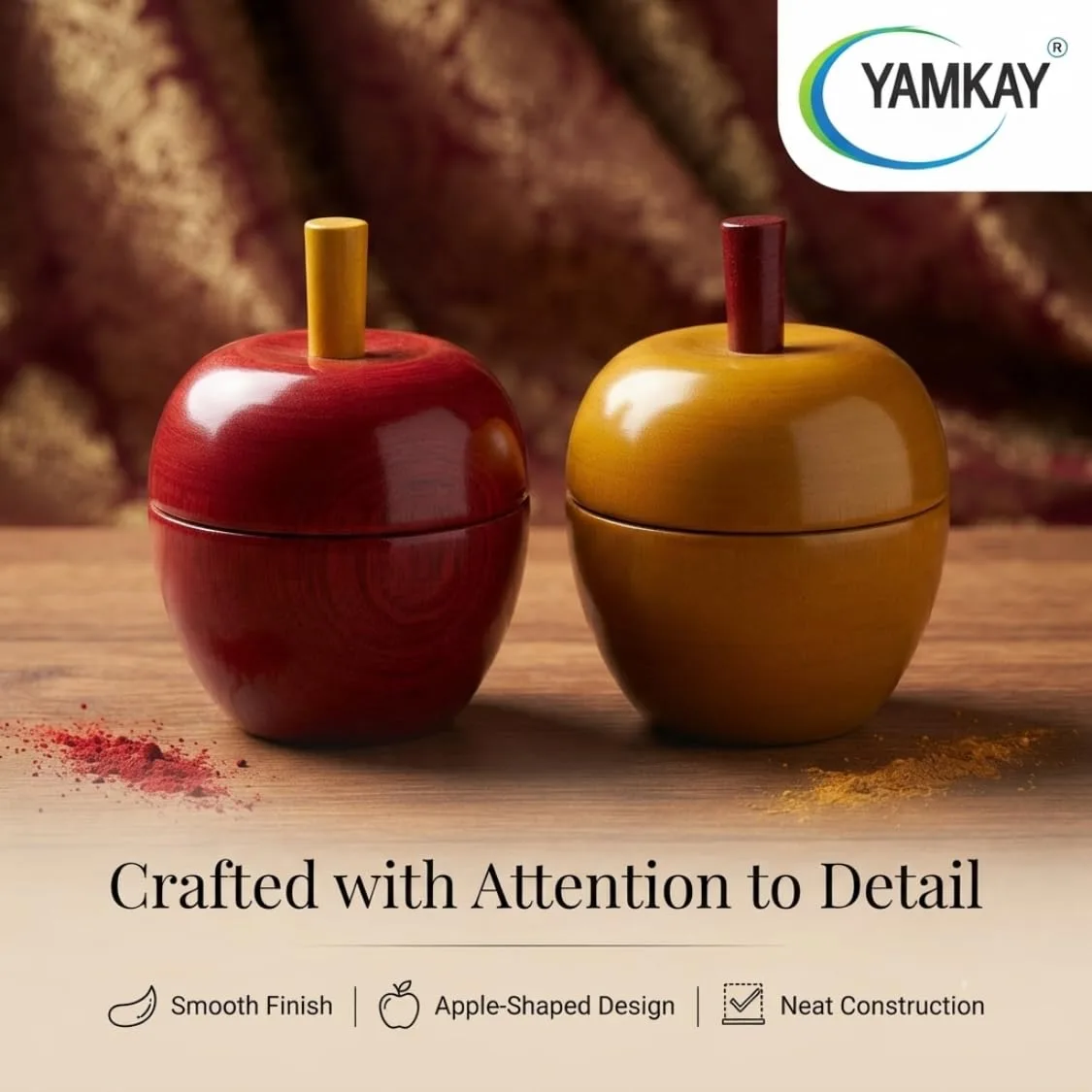 Wooden Kum Kum Box, Traditional Handmade Wooden Sindoor Storage Container for Pooja & Festive Use, Compact Decorative Kumkum Dabba for Home, Temple, Wedding Gifts & Traditional Occasions