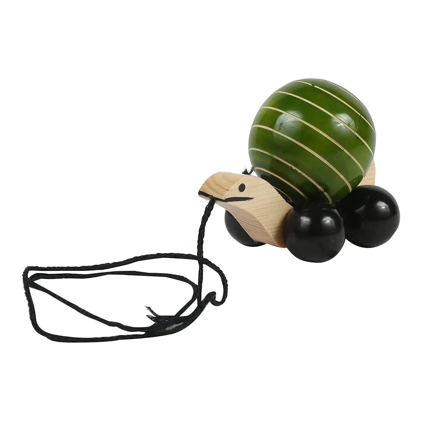 Pull Along Mini Tortoise Toy for Kids, Cute Wooden Tortoise Pull Toy with Moving Wheels, Fun Animal-Themed Toy for Toddlers, Hand-Eye Coordination & Motor Skill Development, Indoor Outdoor Play Gift
