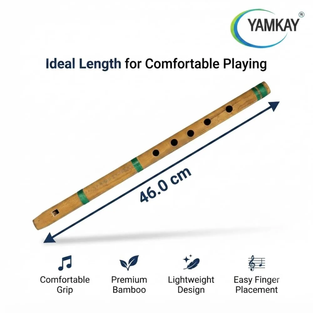 Bamboo Flute for Beginners – Kids Musical Instrument | Easy-to-Play Wooden Flute for Children | Natural Sound & Lightweight Design