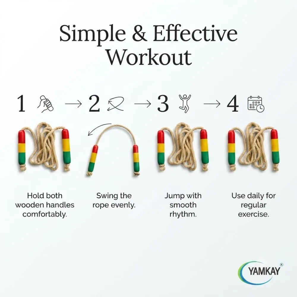 Skipping Rope for Kids & Adults, Adjustable Jump Rope with Comfortable Handles, Lightweight Exercise Rope for Indoor & Outdoor Fitness, Cardio Training, Fun Play, Agility & Coordination