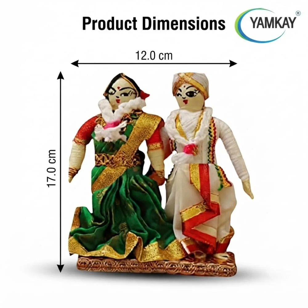 Traditional Indian Married Bride & Groom Toy Set – Ideal for Home Decor, Wedding Decoration, and Kids Toys, Bride & Groom Set, Cultural Indian Wedding Gift, Perfect for Festivals, Pack of 1