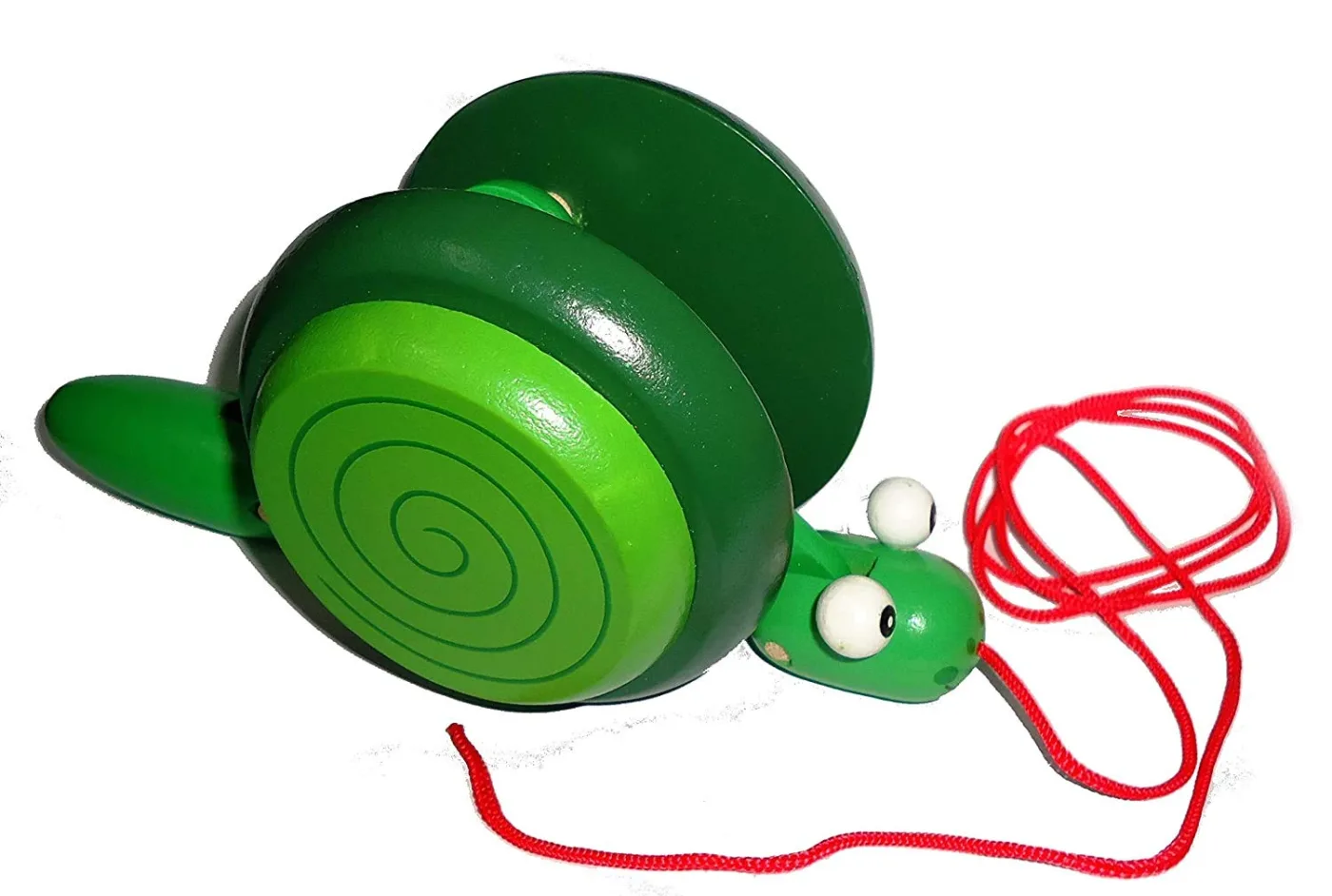Wooden Snail Pull Along Toy Baby Early Walking Pull Toy Rope Toy for Babies Walking Toy Vehicle for Babies Wood Multi Color Pack of 1 | Develop Hand-Eye Coordination and Gross Motor Skills