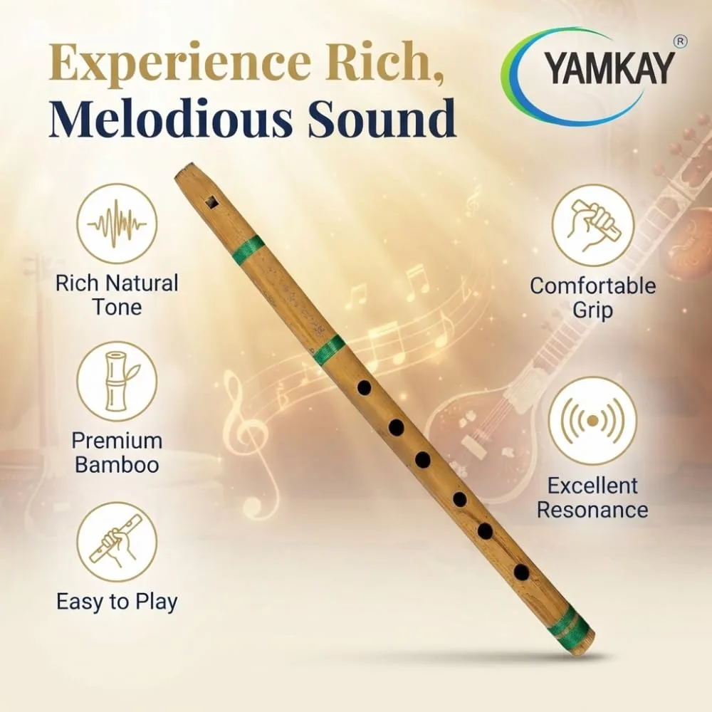 Bamboo Flute for Beginners – Kids Musical Instrument | Easy-to-Play Wooden Flute for Children | Natural Sound & Lightweight Design