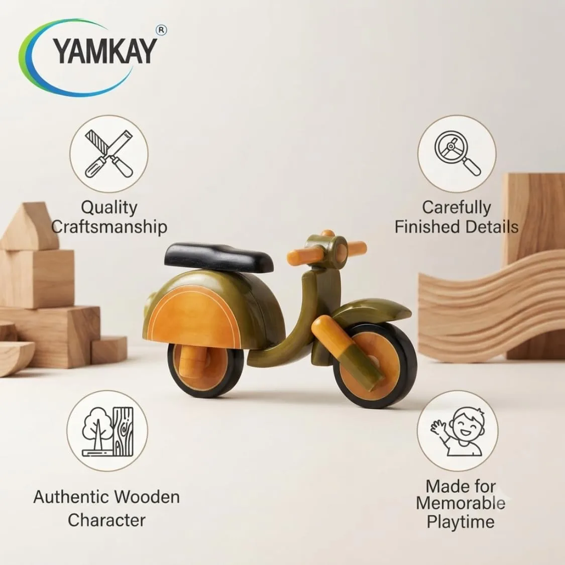 Kids Scooter Toy for Boys and Girls, Colorful Mini Scooter Ride-On Toy with Easy-to-Handle Design, Fun Pretend Play Vehicle for Toddlers and Young Children, Indoor & Outdoor Play