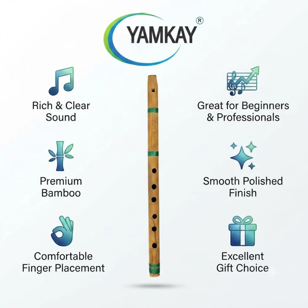 Bamboo Flute for Beginners – Kids Musical Instrument | Easy-to-Play Wooden Flute for Children | Natural Sound & Lightweight Design