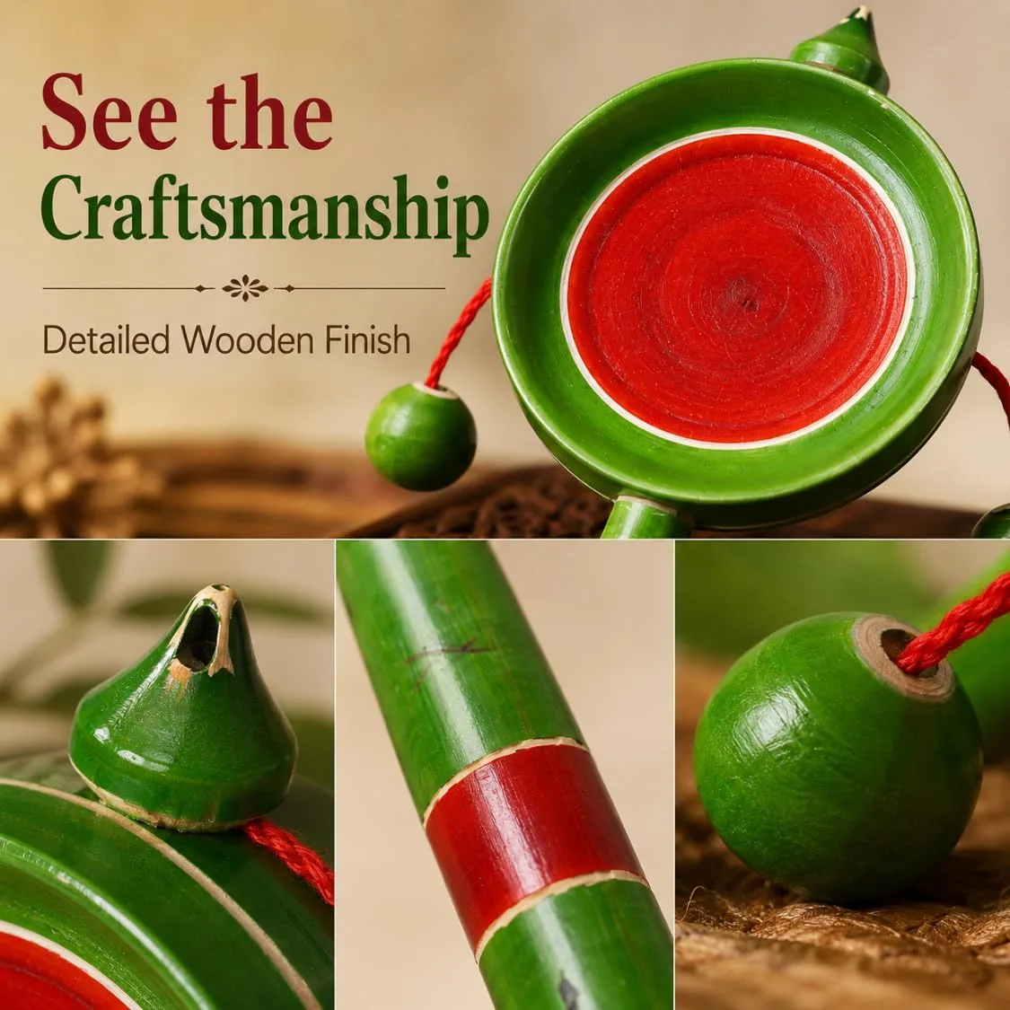 Wooden Plate Rattle Toy for Kids, Traditional Wooden Sound Rattle, Lightweight Handheld Musical Toy for Children, Interactive Sensory Play Toy, Classic Wooden Toy for Home and Gifting