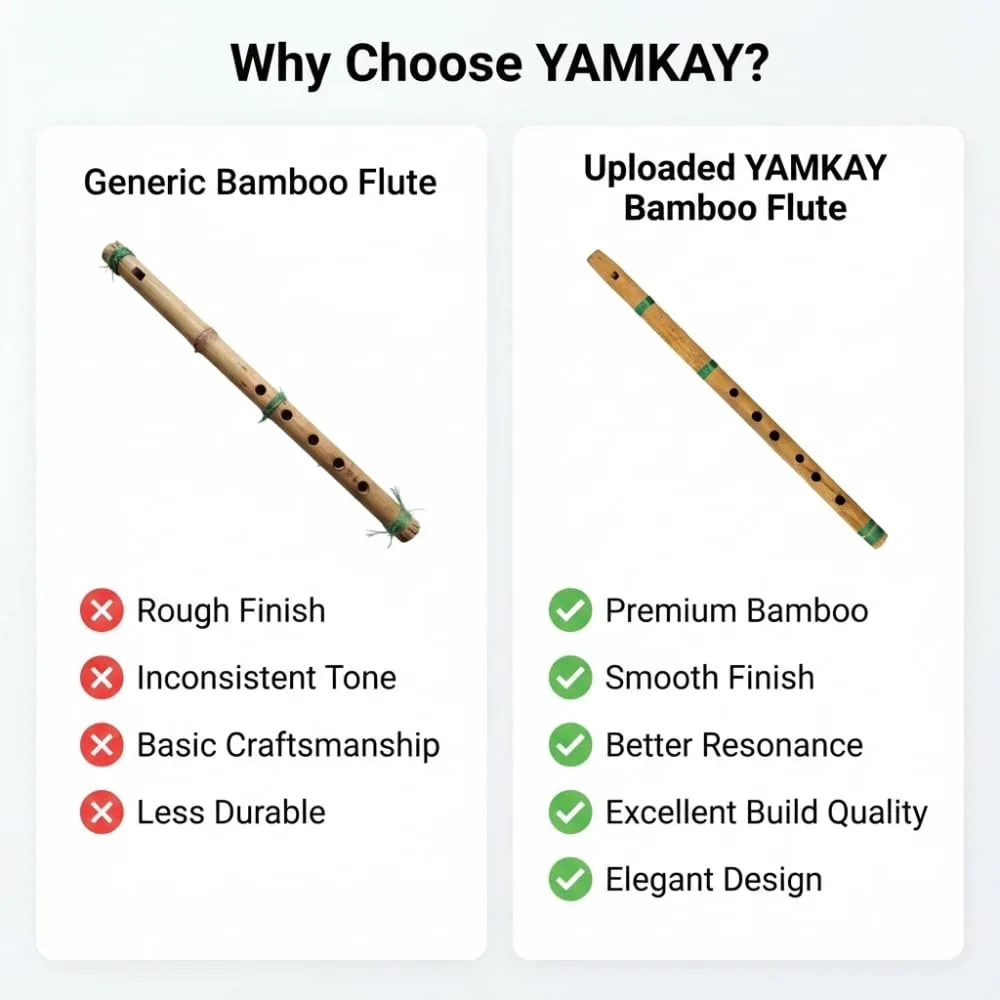 Bamboo Flute for Beginners – Kids Musical Instrument | Easy-to-Play Wooden Flute for Children | Natural Sound & Lightweight Design
