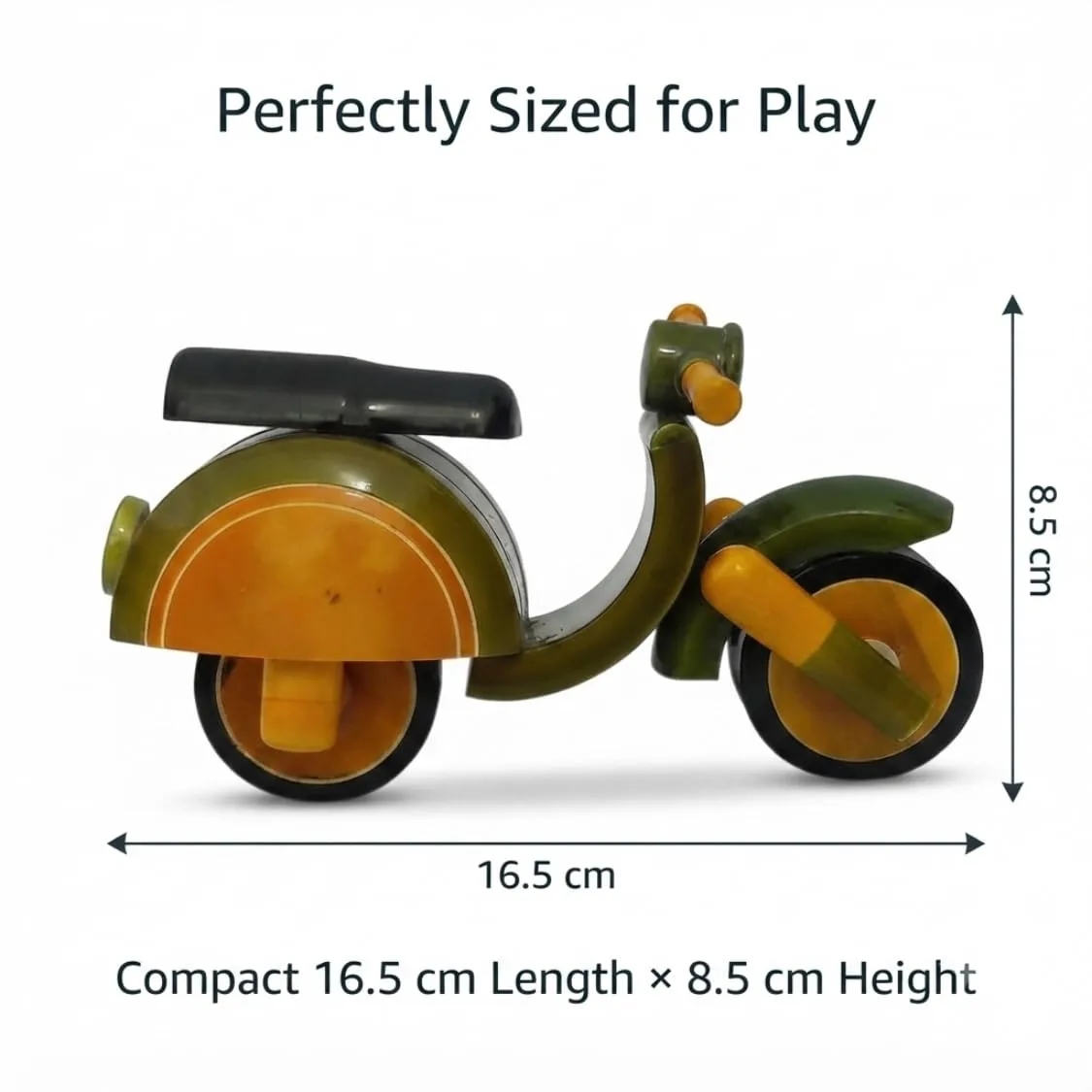 Kids Scooter Toy for Boys and Girls, Colorful Mini Scooter Ride-On Toy with Easy-to-Handle Design, Fun Pretend Play Vehicle for Toddlers and Young Children, Indoor & Outdoor Play