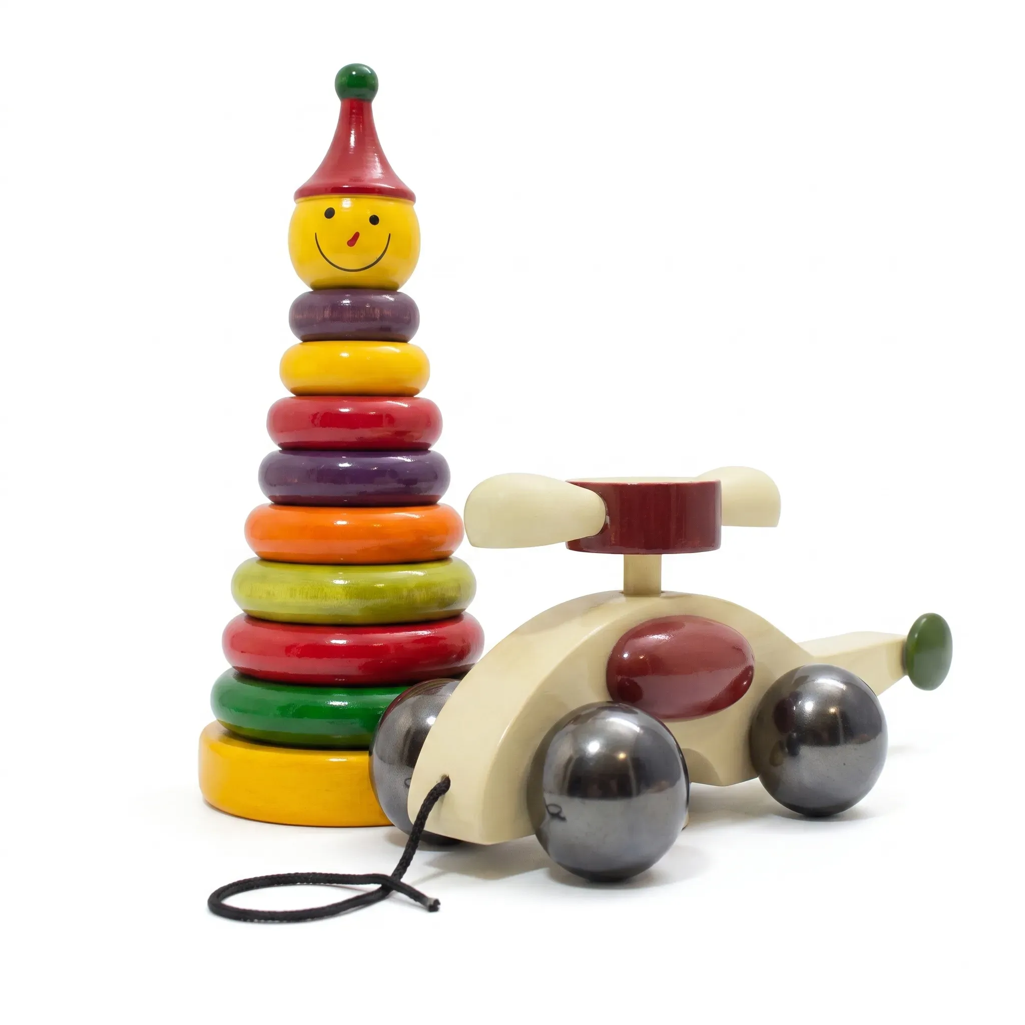 Wooden Toddler Toy Collection Non Toxic Wooden Stacking Rings Toy for Kids