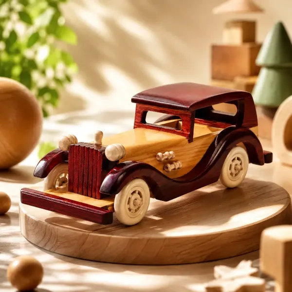 Yamkay Wooden Vintage Classic Vehicle Car Retro Car Model Home Decoration
