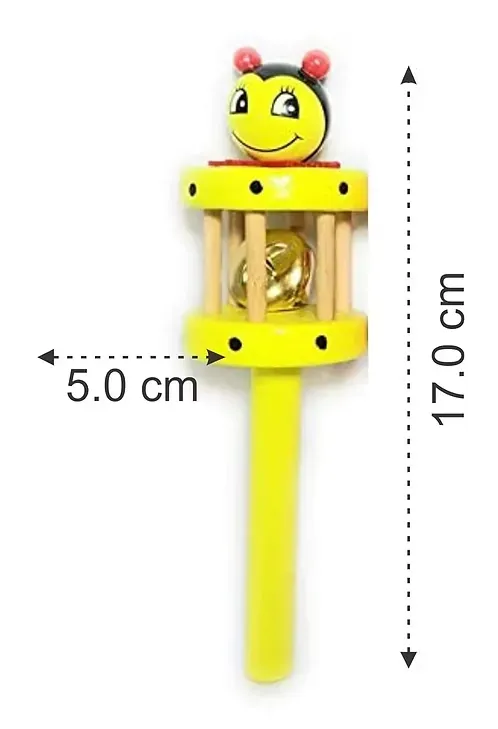 Yamkay Wooden Rattle Cage & Shaker Toy for Babies | Non-Toxic, Safe