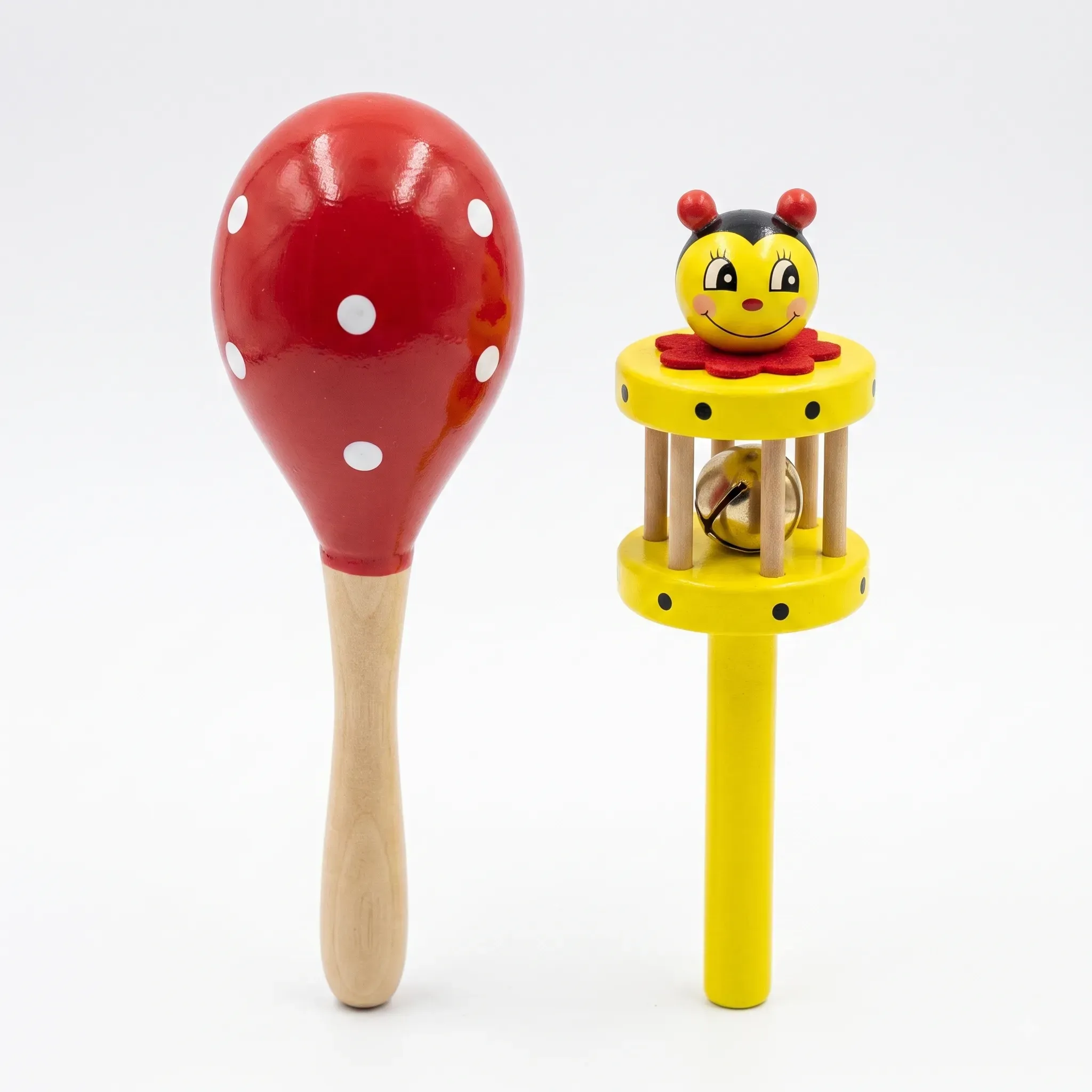 Yamkay Wooden Rattle Cage & Shaker Toy for Babies | Non-Toxic, Safe