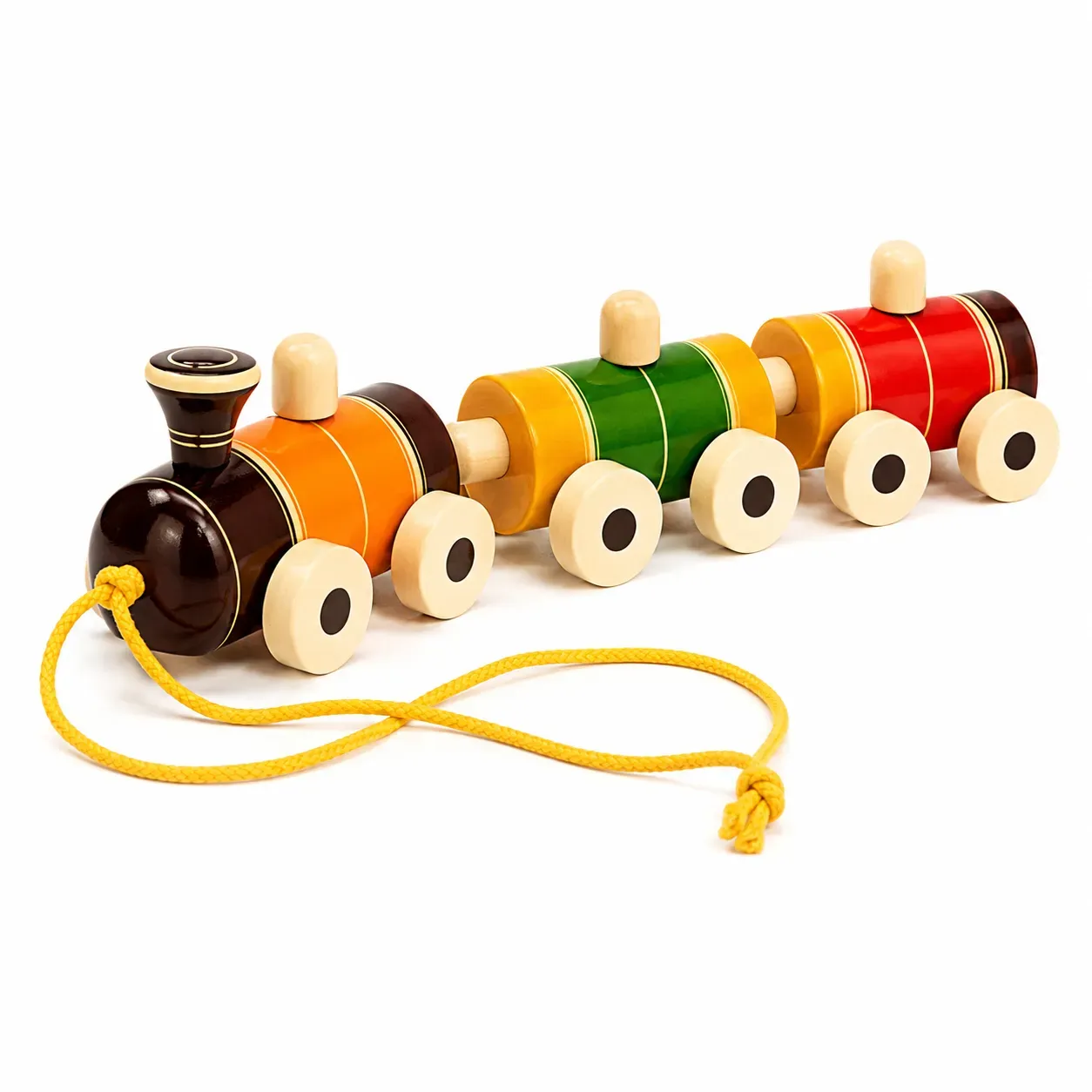 Chuk Chuk Train Channapatna Wooden Pull Along Toy for Kids- Handcrafted