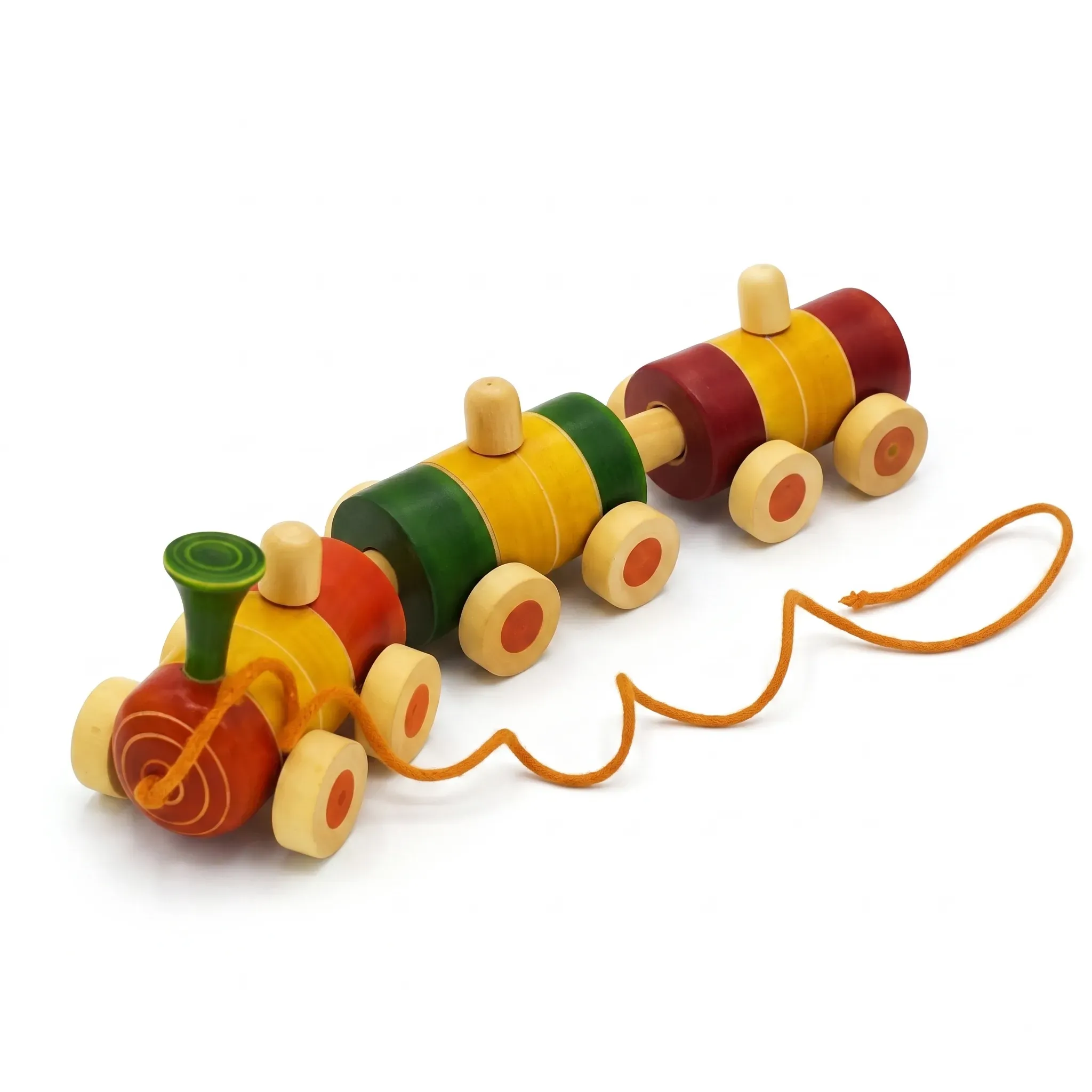 Chuk Chuk Train Channapatna Wooden Pull Along Toy for Kids- Handcrafted